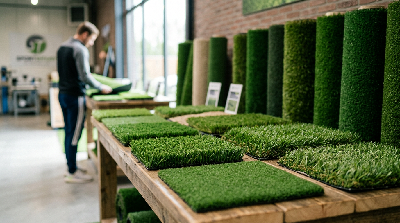 Hoogwaardig sport kunstgras kopen bij De Kunstgraskoning voor een duurzaam en veilig speelveld in uw tuin of club.