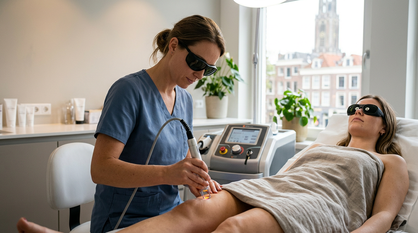 Een professionele specialist voert een effectieve laserontharing in Utrecht uit voor een glad en haarvrij resultaat.